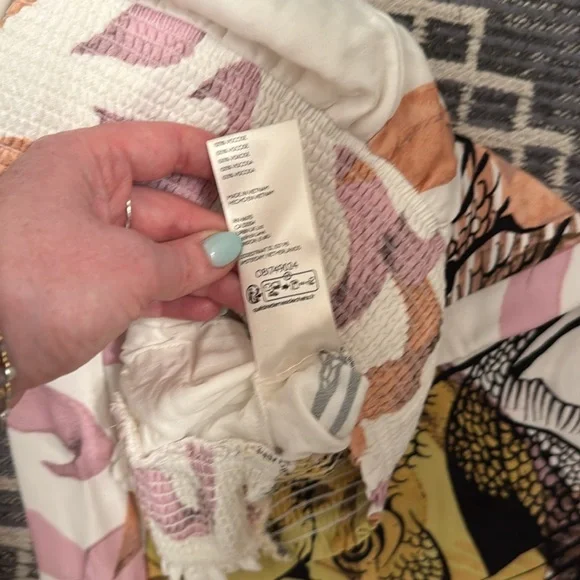 Anthropologie Pia Binazzi Graphic Floral Marine Life Wide Leg Palazzo Pants - Picture 8 of 10